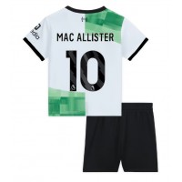 Koszulka piłkarska Liverpool Alexis Mac Allister #10 Strój wyjazdowy dla dzieci 2023-24 tanio Krótki Rękaw (+ Krótkie spodenki)